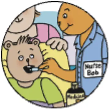 Cartoon animal Recovery room or post-anaesthetic care unit (PACU)