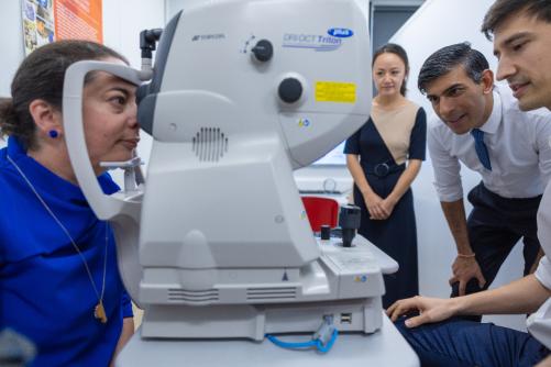 Rishi Sunak visits Moorfields Eye Hospital