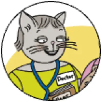 Cartoon animal anaesthetist