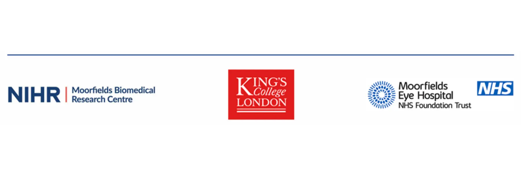 NIHR, Kings College and Moorfields logos
