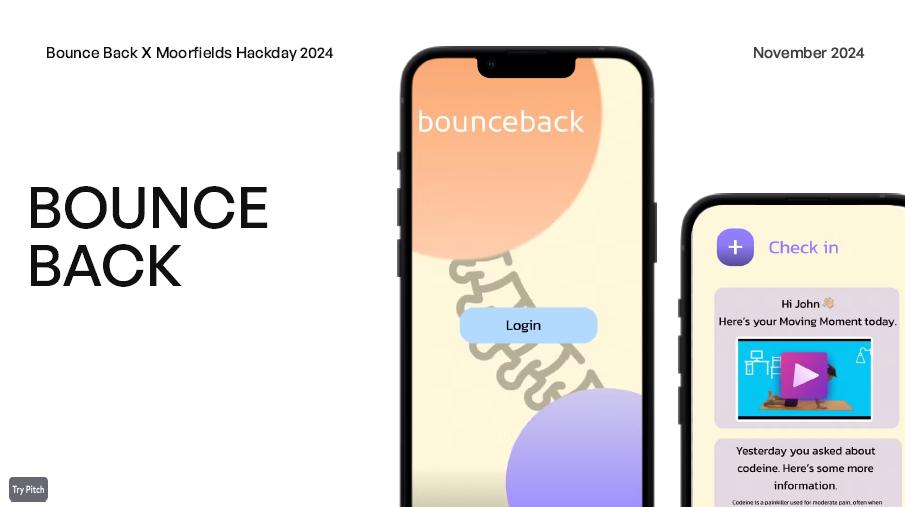 Bounce Back Project presentation coversheet