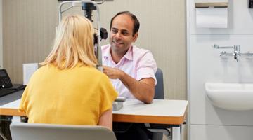 Eye Examination on patient