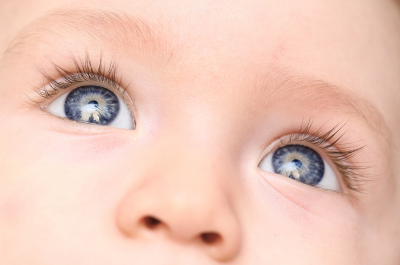 A young child's eyes