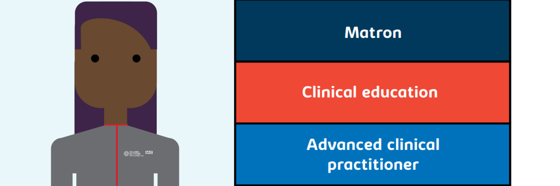 Infrographic of Nursing career development Matron