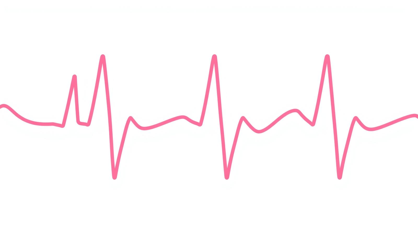 Cartoon Style Close Up Of Heart Monitor Lines