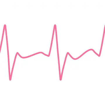 Cartoon Style Close Up Of Heart Monitor Lines